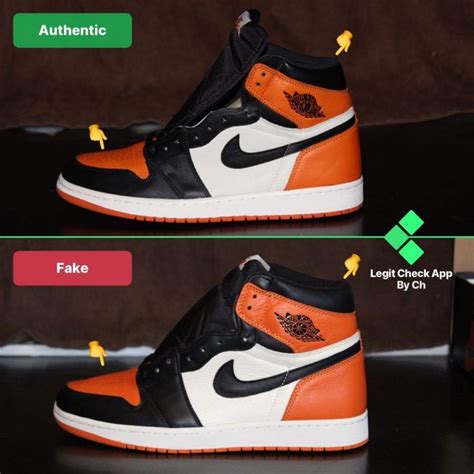 real vs fake nike jordan 1|authentic jordan 1 front view.